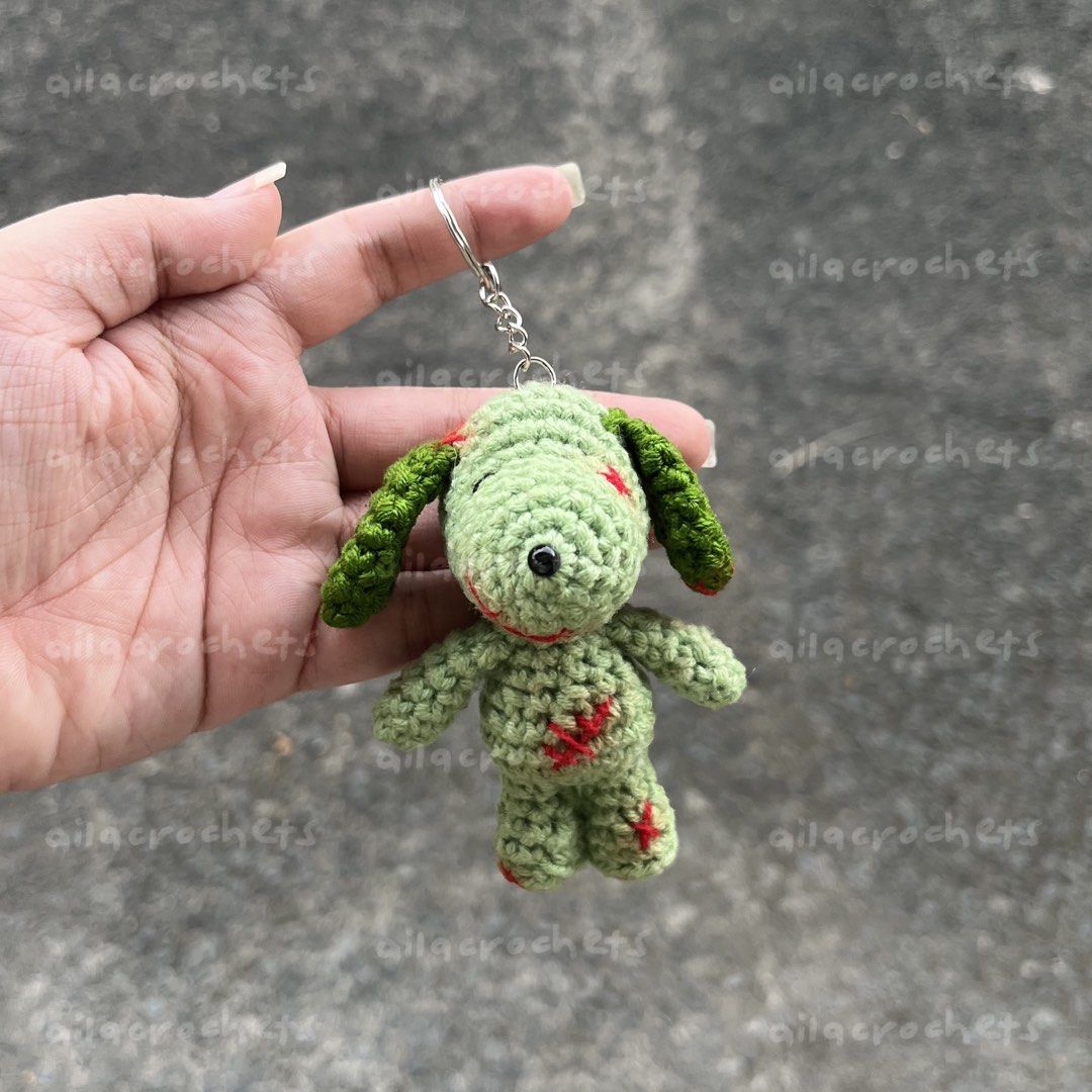 Zombie & Skeleton - Halloween Snoopy crochet keychains (Category: Handmade Craft) located in Pasig City. Submitted by ailacrochets (Listing ID 1466578877, Image 2). Description: – available in milk cotton (₱300 ea) and thin bear chenille (₱350) – around 4 inches in height – open for customization (50% dp required) mop: gcash, maya, maribank mod: j&t, gogo xpress, lalamove/grab 📍 pasig .