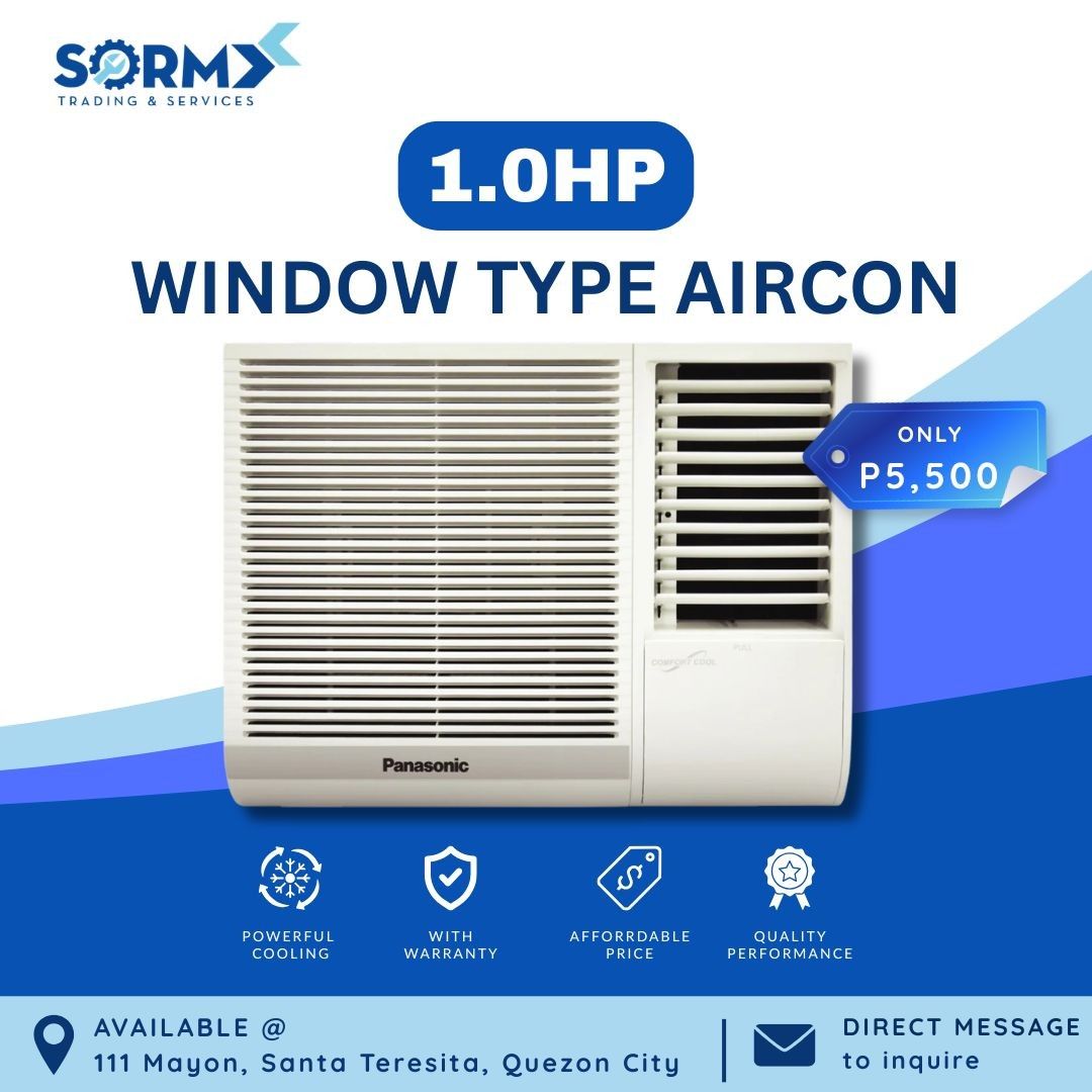 1.0HP Window Type Aircon (Category: Air Conditioning and Heating) located in Quezon City. Submitted by janna_a (Listing ID 1466792171, Image 1). Description: 1.0HP Window Type Aircon Non-Inverter Secondhand Tested/Working located @ 111 Mayon, Santa Teresita, Quezon City / Sorm Trading and Services Corp..
