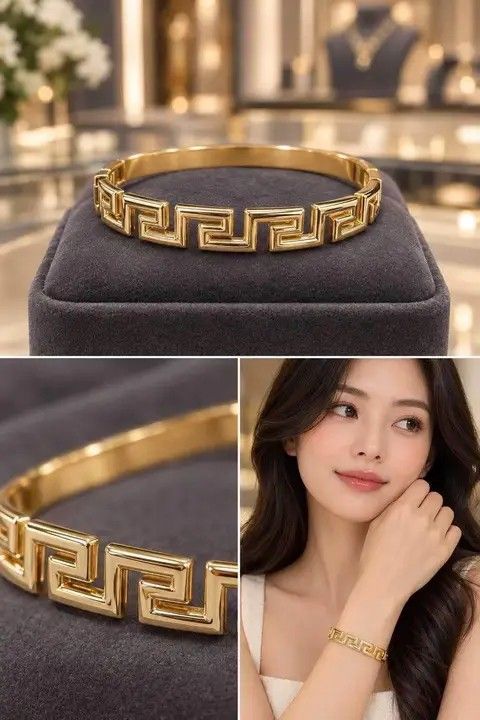 14K Vermiel Gold Bangle (Category: Bracelets) located in Caloocan City. Submitted by cheskhaionlinestore2.0 (Listing ID 1466791880, Image 2). Description: Ganda nyan para Kang naka real 18K Saudi Gold 😍 New Collection 🥰 14k GOLD VERMEIL Super Sale ⚡ Bangle ₱850 only 📌 ✨ What is Vermeil Gold? 14K Vermiel Gold Gold vermeil (pronounced ver-may) is a high-quality type of gold-plated jewelry defined by a sterling silver base metal, a thick gold lay