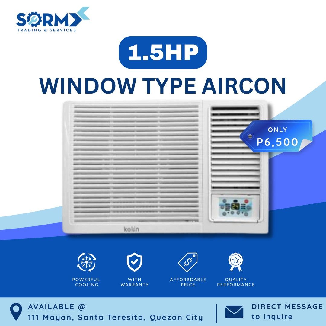1.5HP Window Type Aircon (Category: Air Conditioning and Heating) located in Quezon City. Submitted by janna_a (Listing ID 1466792376, Image 1). Description: 1.5HP Window Type Aircon Non-Inverter Secondhand Tested/Working located @ 111 Mayon, Santa Teresita, Quezon City / Sorm Trading and Services Corp..