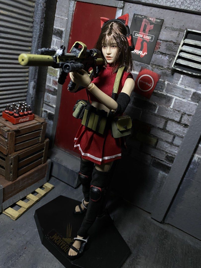 1/6 scale custom figures (Category: Figurines & Statues) located in Quezon City. Submitted by dormammucinder (Listing ID 1466918530, Image 3). Description: NOT HOT TOYS(brand) Red Saika head - 2200 Blonde - 1700 Red helmet - 1800 - handmade belt ammo for m249 Helmet set - 2000 - mask - glasses - nvg helmet - headset - Handmade gear body armor/ harness - Supressed weapons - three q body - stand not included gcash QC area.