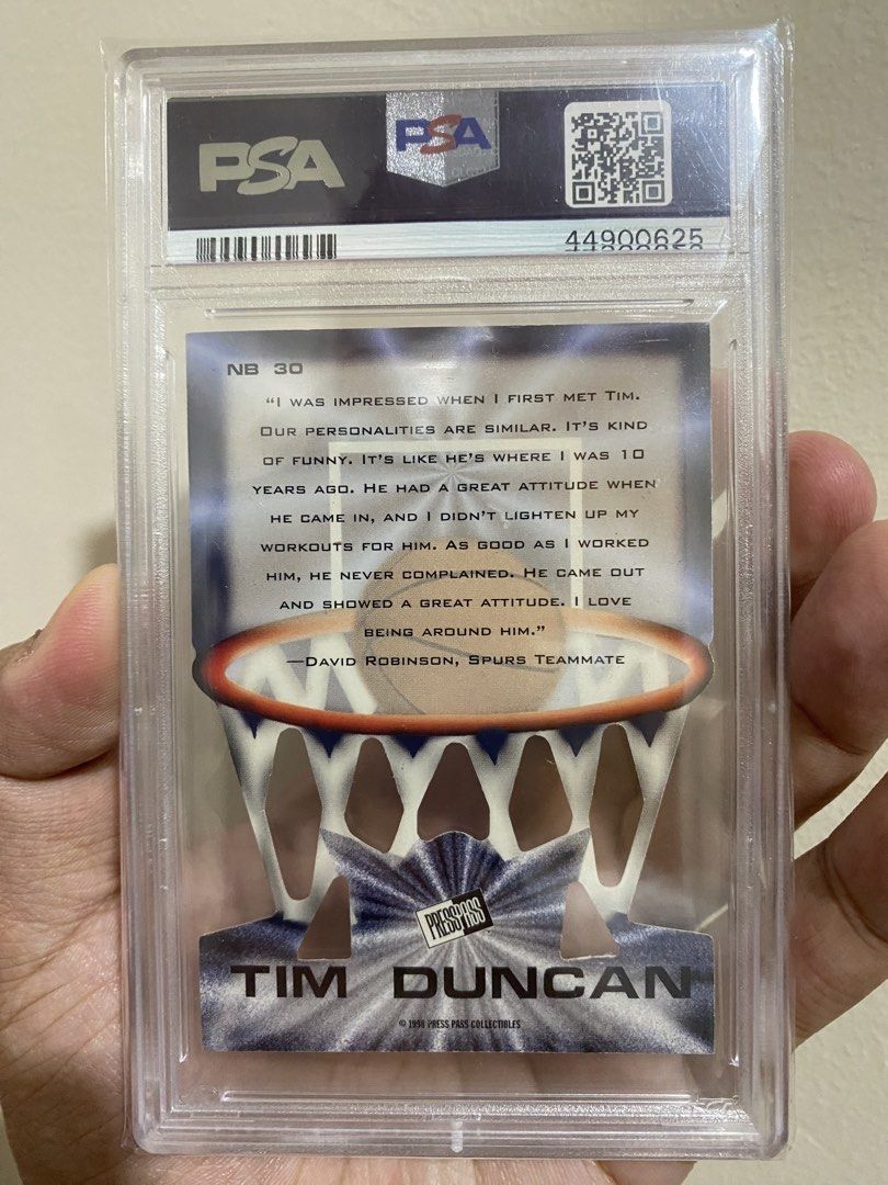 1998 Press Pass Tim Duncan Psa 8 RC (Category: Graded Singles) located in Imus. Submitted by ShopCVT (Listing ID 1466959600, Image 2). Description: 1998 Press Pass Tim Duncan Psa 8 RC Price: 1,500 Mode of Payment: Gcash Courier: LBC.