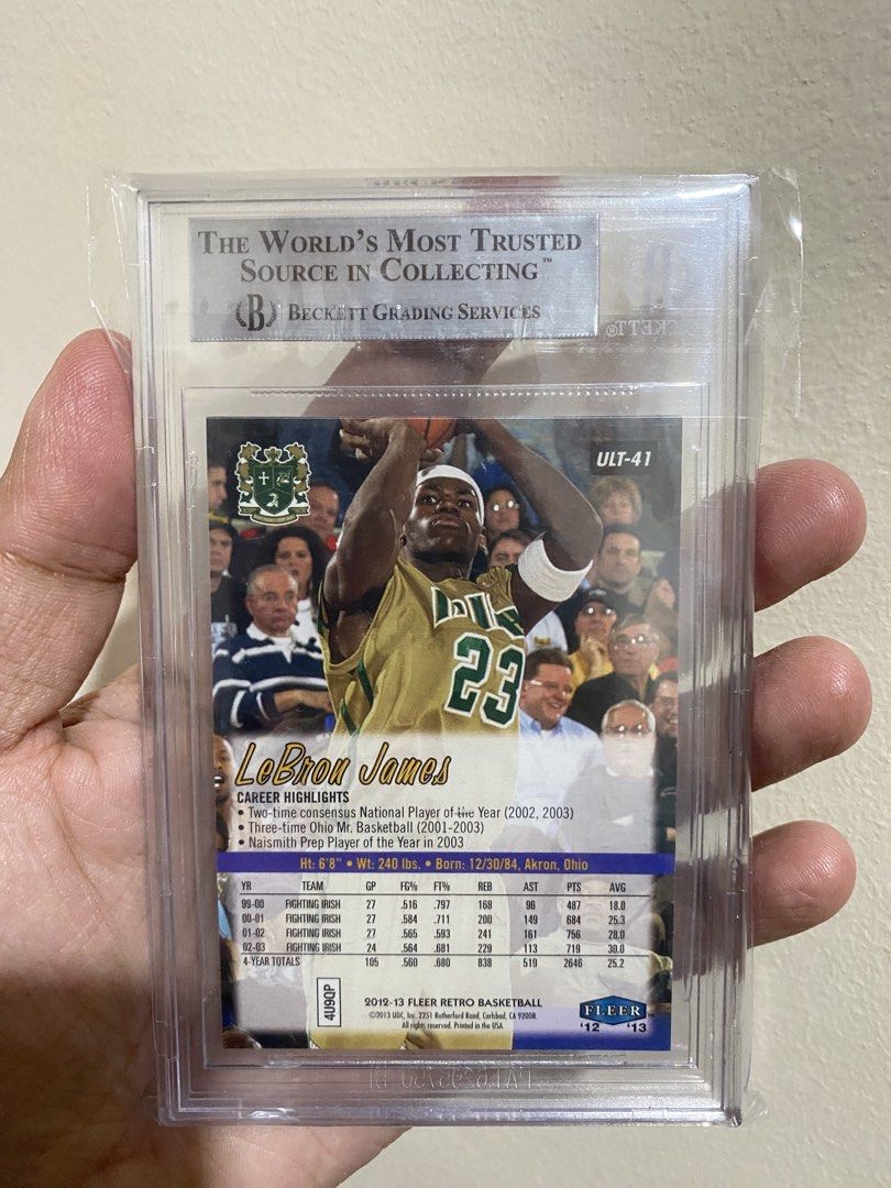 2012 Fleer Retro Ultra Lebron James Bgs 9 (Category: Graded Singles) located in Imus. Submitted by ShopCVT (Listing ID 1466959290, Image 2). Description: 2012 Fleer Retro Ultra Lebron James Bgs 9 Price: 4,000 Mode of Payment: Gcash Courier: LBC.