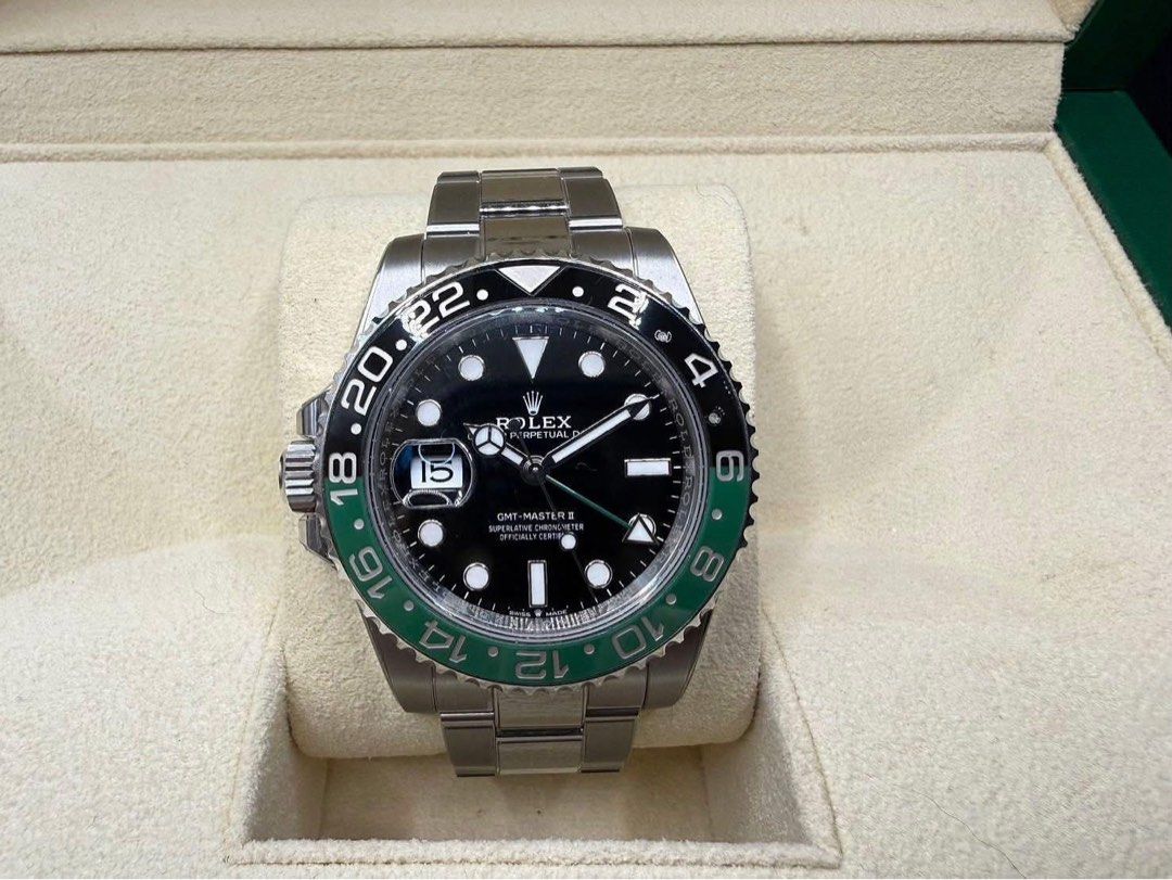 2026 Rolex GMT Master II ‘Sprite’ (Category: Luxury Watches) located in Quezon City. Submitted by justindazo (Listing ID 1466862235, Image 2). Description: Rolex GMT Master II ‘Sprite’ Reference 126720VTNR Brand New Condition: 10/10 Case Size: 40mm Movement: Calibre 3285 Complete Set - Box, Warranty Card, Manual, Tag Year - 2026 ₱1,010,000 Price is Negotiable PM for Inquiries 📩 Meet-ups can be arranged 📍 Open for Authentication 🔎 Payment Metho