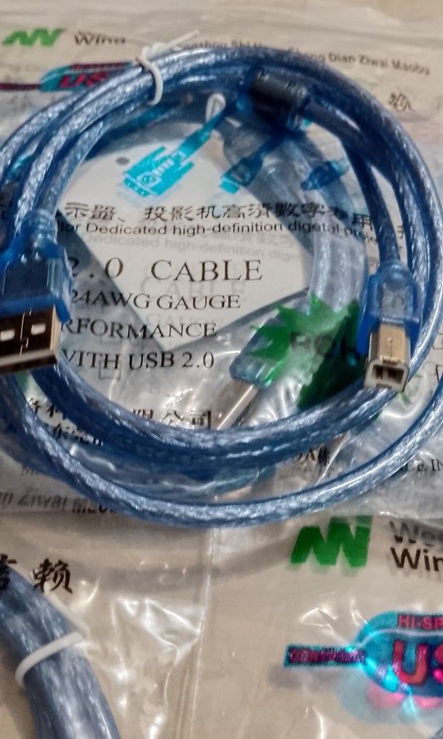 2.0 PRINTER USB CABLE 1.5 METET (Category: Printers, Scanners & Copiers) located in Quezon City. Submitted by hajjasittienor (Listing ID 1466929214, Image 2). Description: BRAND NEW. 2.0 PRINTER USB CABLE. 1.5 METER.170 3.5 METER.230 5.5 METER.330 ..PWEDE PICK UP ..PWEDE GCASH AVIDA TOWER NEW MANILA COL BONNY SERRANO AVE QC.