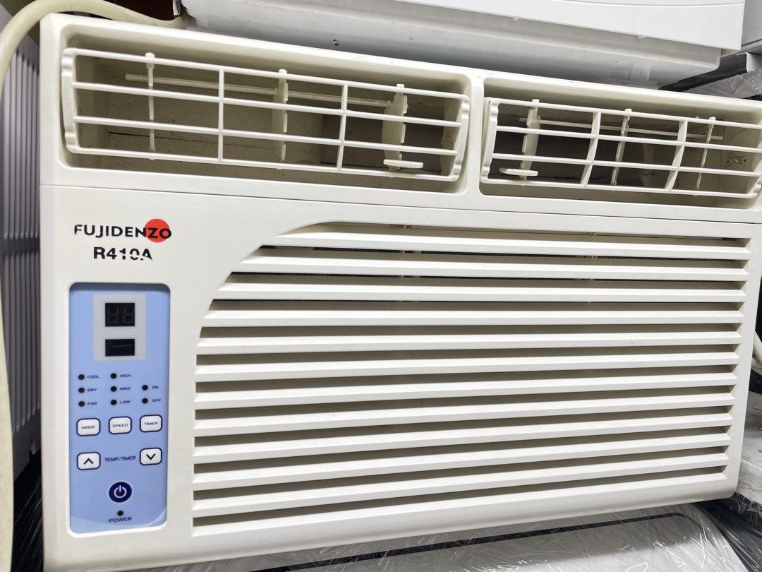 .6hp Fujidenzo R410A Window Type Air Conditioner (Category: Air Conditioning and Heating) located in Manila. Submitted by safefire.cf5202 (Listing ID 1466891507, Image 3). Description: - Brand: Fujidenzo - Type: Window type air conditioner - Refrigerant: Eco-friendly R410A - Controls: Digital display panel with mode, speed, timer, and temperature adjustment - Airflow: Dual adjustable top louvers for better air distribution - Condition: Direct coo