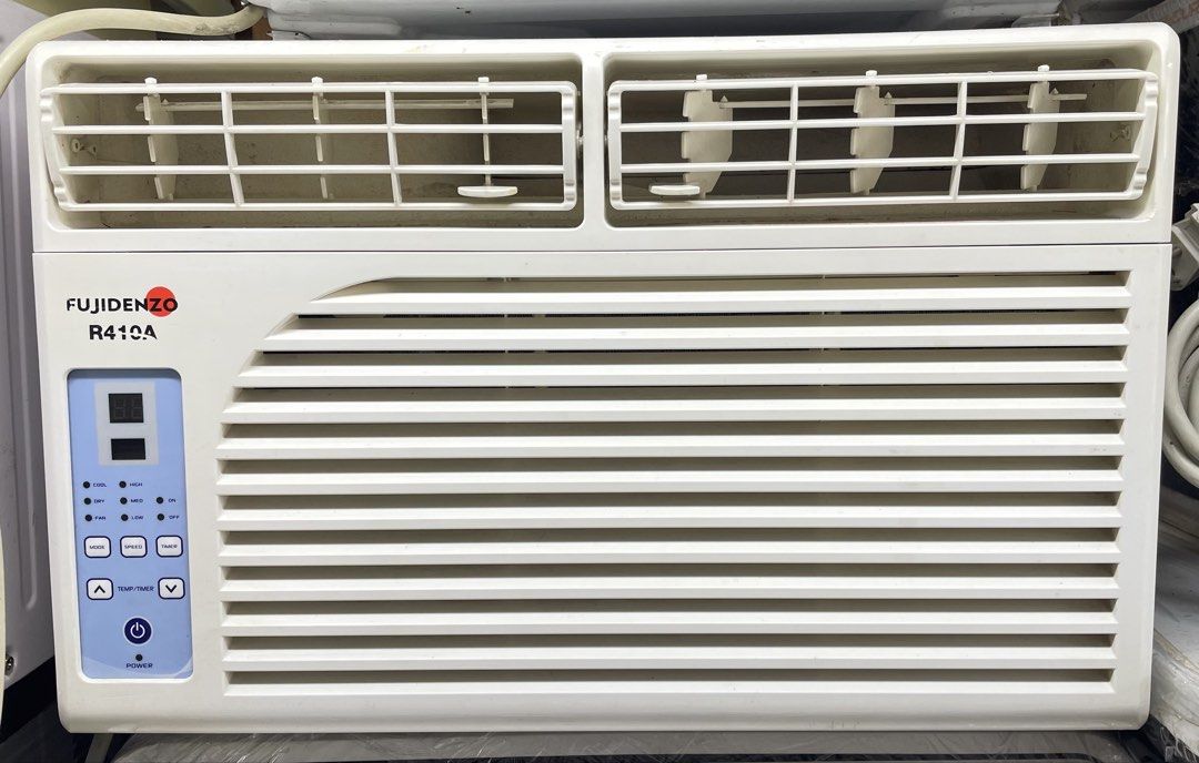 .6hp Fujidenzo R410A Window Type Air Conditioner (Category: Air Conditioning and Heating) located in Manila. Submitted by safefire.cf5202 (Listing ID 1466891507, Image 2). Description: - Brand: Fujidenzo - Type: Window type air conditioner - Refrigerant: Eco-friendly R410A - Controls: Digital display panel with mode, speed, timer, and temperature adjustment - Airflow: Dual adjustable top louvers for better air distribution - Condition: Direct coo