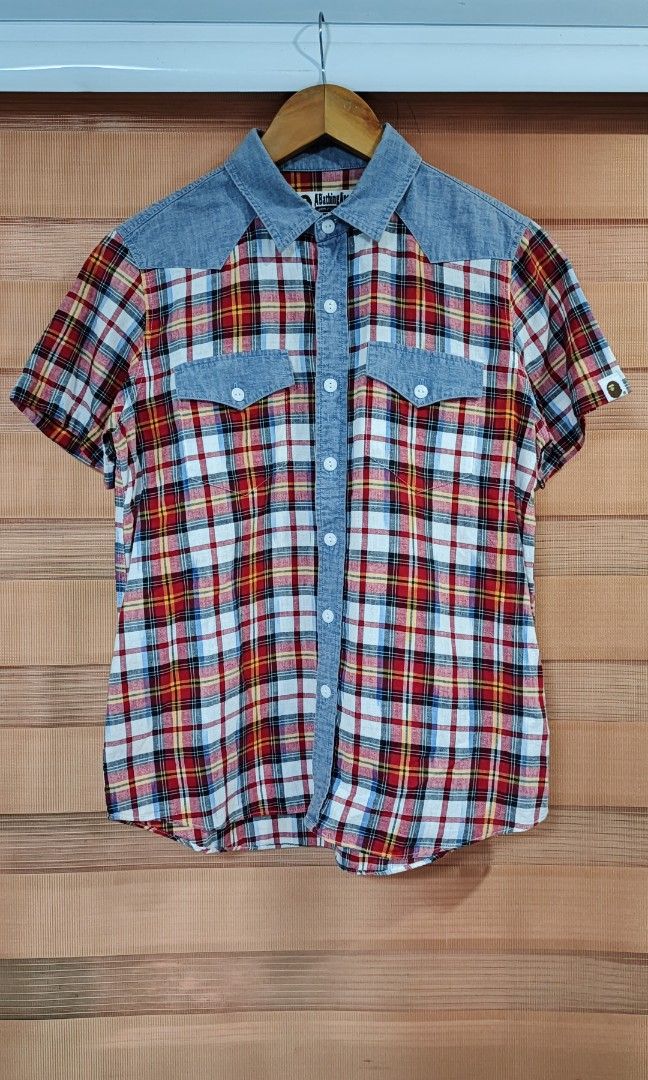A Bathing Ape Baby Milo Gingham Polo Button-Up (Category: Others Tops) located in Cabuyao City. Submitted by dthrifts (Listing ID 1466863656, Image 3). Description: 20 W 25.5 L Authentic Brand New Condition.