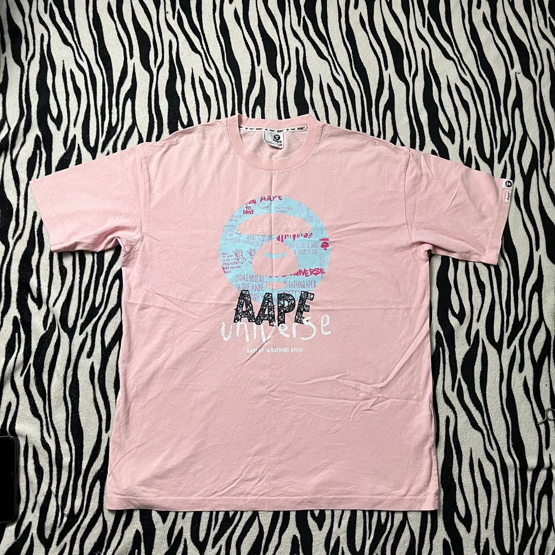 Aape universe pink tshirt (Category: Tshirts & Polo Shirts ) located in Manila. Submitted by royaldripmanila (Listing ID 1466858640, Image 1). Description: No issue W24 L30.