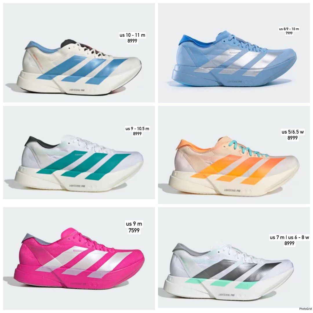 Adidas Adizero Adios Pro 4 (Category: Sneakers) located in Caloocan City. Submitted by clicknshop2nd (Listing ID 1466446556, Image 1). Description: Adidas Adizero Adios Pro 4 SRP 13,000 ❌ Sale Price 7599 - 8999 ✅ See Photos For Details Guaranteed 💯% Authentic/Original Onhand Ready To Ship Moneyback Guarantee If Proven Fake Ship Via JRS/J&T/Lalamove DM Us For Inquiries ❌ No Reservation | No Swap ❌ NO COD | NO COP ❌ No Return No Exchange Policy ❌ 