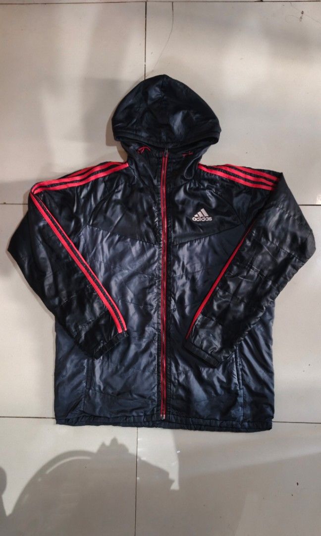 Adidas Climaproof Windbreaker jacket (Category: Coats, Jackets and Outerwear) located in Zamboanga. Submitted by crazy_findss (Listing ID 1466857741, Image 1). Description: 26x30 dimes No issue Flawless Great condition Working zippers Add sf Location:Zamboanga City.