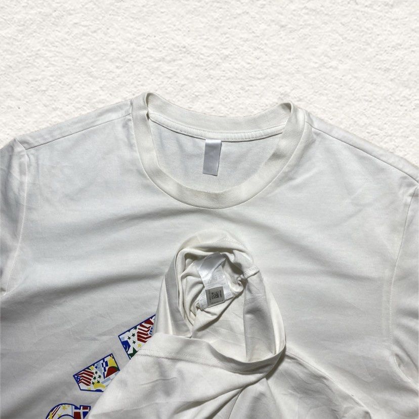 Adidass Creator Graphic Shirt White (Category: Tshirts & Polo Shirts ) located in Nasipit. Submitted by yopey (Listing ID 1466790968, Image 2). Description: Adidass Creator Graphic Shirt White Size: S-M Dimes: 21x28 Condition: Good Issue: Pinhole Price: 120.