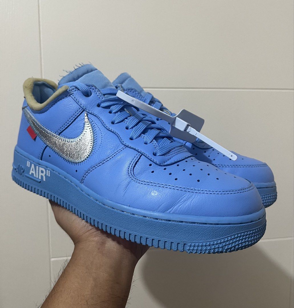 Air force 1 Off-White MCA (Category: Sneakers) located in Mandaluyong City. Submitted by pepitomanaloto_777 (Listing ID 1466905950, Image 1). Description: AF1 Off-White MCA (2019) Condition: 9/10 Size: 9.5 Price: 48,000 *Replaced Blue zip tie* Location Pasig📍 MOD: Grab/Lalamove/JNT 🚚 MOP: Gcash/Bdo Transfer 💳 No return/Exchange/Refund ❌ No COD/COP Transaction ❌ Need 50% DP for reservation (Non Refundable) PS: Buy with confidence 🫡📌.