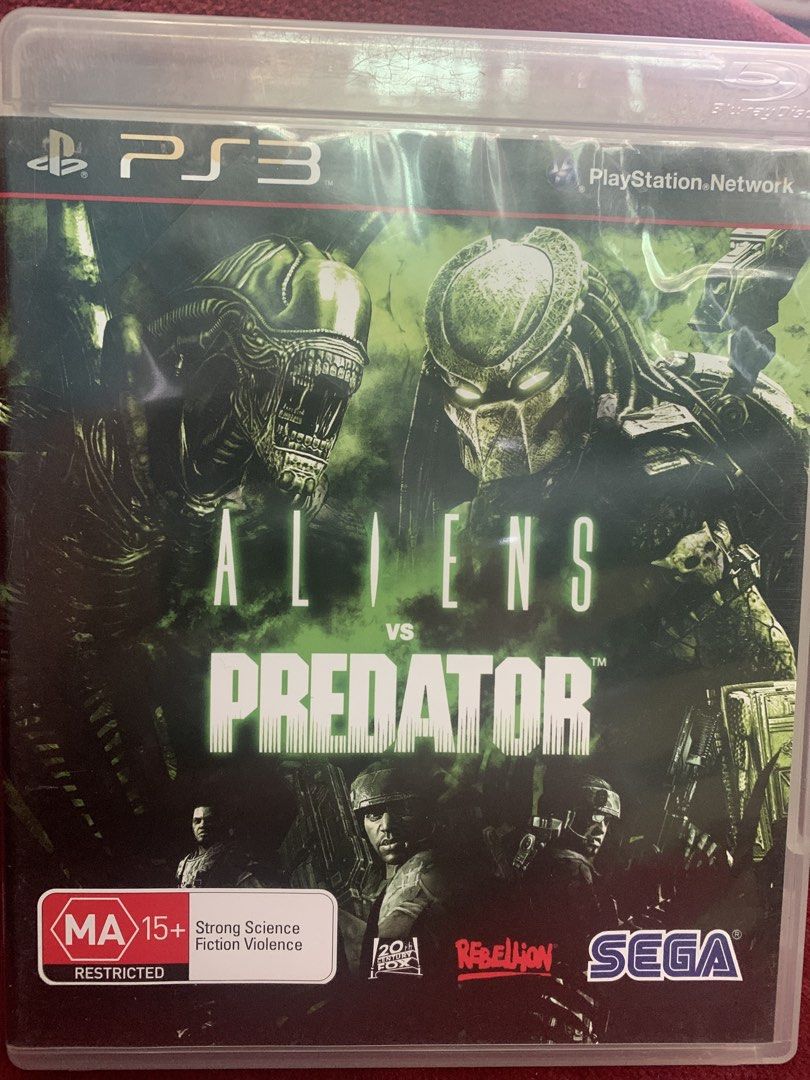 Aliens vs Predator PS3 Game Sega Rebellion (Category: PlayStation) located in Makati City. Submitted by emenem.m (Listing ID 1466808839, Image 1). Description: - Platform: PlayStation 3 (PS3) - Playable Factions: Alien, Predator, or Marine - Rating: MA15+ (Strong sci-fi violence) - Condition: Tested and working great, comes in standard Blu-ray case - Perfect addition to any sci-fi action game collection.