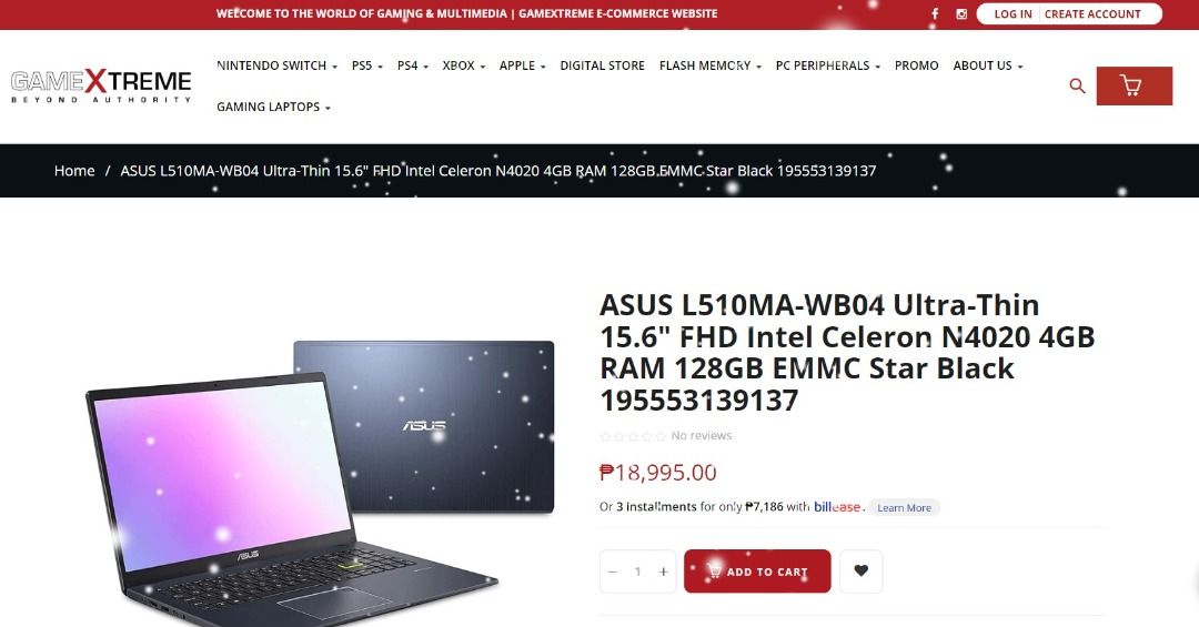 Almost New ASUS Vivobook Laptop Computer PC Gaming Work School (Category: Laptops & Notebooks) located in Antipolo. Submitted by bestdealsph999 (Listing ID 1466878056, Image 2). Description: Call or text at 0/9/4/2/5/4/5/7/8/6/8 For sale only - No Swap ASUS Vivobook L510MA WB04 Brand new price now: 19,000 pesos My price: 7,500 pesos only Excellent working condition, used for 1 month only RFS - no longer used and needs cash Quick Specs: Intel Cele