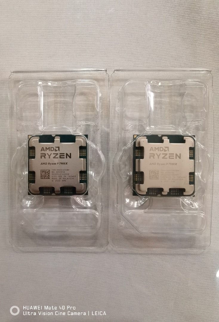 AMD Ryzen 9 7900X Tray Type (Category: Computer Parts) located in Muntinlupa City. Submitted by bongskie1970 (Listing ID 1466805234, Image 2). Description: AMD Ryzen 9 7900X Tray Type Architecture: Zen 4 (Raphael) Cores / Threads: 12 / 24 with SMT Base / Boost Clock: 4.7 GHz / up to 5.6 GHz Cache: L1: 768 KB L2: 12 MB L3: 64 MB TDP: 170 W (high‑performance cooling recommended) Integrated GPU: AMD Radeon Graphics (2 compute units @ 2200 MHz) Memor