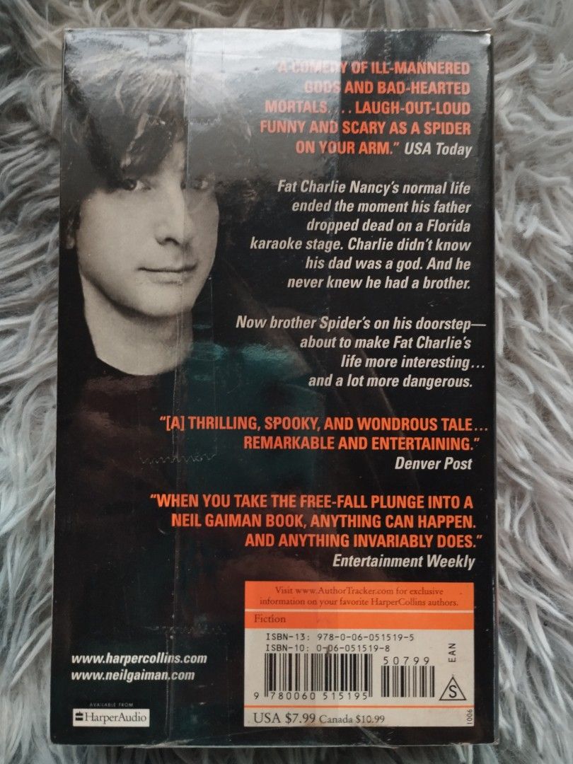 ANANSI BOYS BY NEIL GAIMAN (Category: Storybooks) located in Bantayan. Submitted by book_island_ph (Listing ID 1466779464, Image 3). Description: MAKE READING A HABIT ‼️‼️‼️ AVAILABLE IF YOU CAN MAKE AN OFFER. PLEASE DON'T WASTE MY REPLY QUOTA IF NOT SURE BUYER. Swipe to left to see additional details/photos of the book. Pictures of the books are posted for hassle free transactions, no unnecessary photo request please. As I'm also a working perso