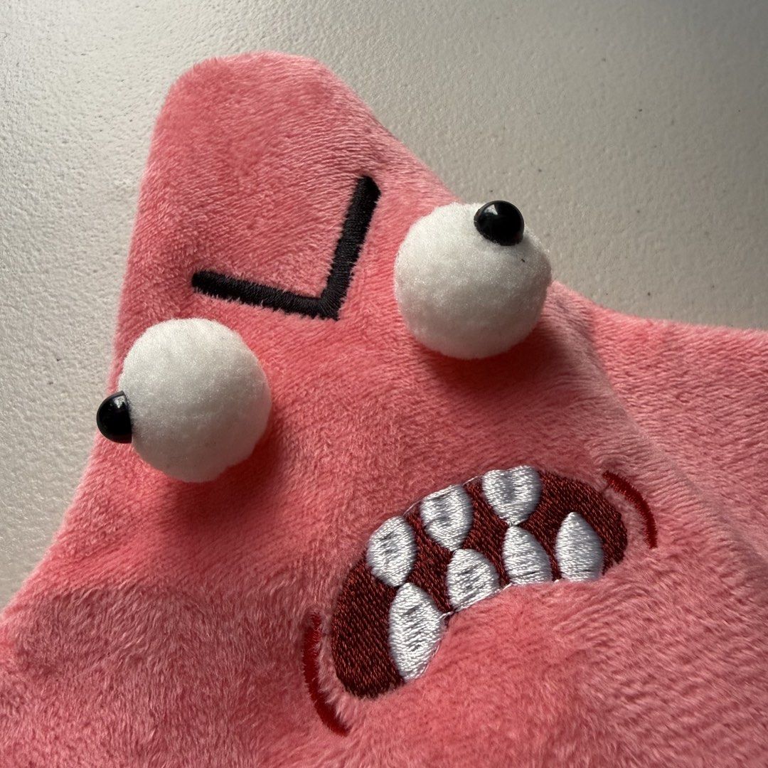 Angry Starfish Plush (Category: Interactive Toys) located in Manila. Submitted by cheemkenn (Listing ID 1466800362, Image 2). Description: - It became highly popular on TikTok and social platforms due to its built-in interactive movement mechanism. When tapped, squeezed, or triggered by sound, the plush violently vibrates, shakes, and "kicks" its legs like it is throwing a tantrum..