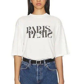 ANINE BING AVI TEE PARIS (Category: Shirts) located in Baras. Submitted by jnc__apparel (Listing ID 1466920313, Image 1). Description: 🏷️ ANINE BING AVI TEE PARIS 📌 Dimes: 25.5L x 19.5W 📌 Size: S - M for men ~ M - L for womens 📌 Condition: Like new 📌 Color rate: 10/10 📌 Issue: None ✅ Washed and ready to wear.