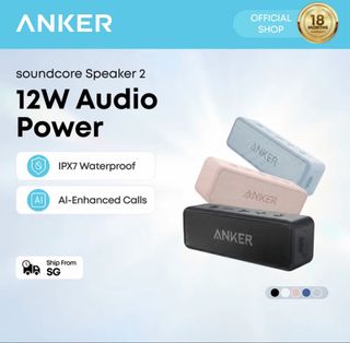 Anker Soundcore 2 Portable Bluetooth Speaker (Black), Audio, Soundbars ...