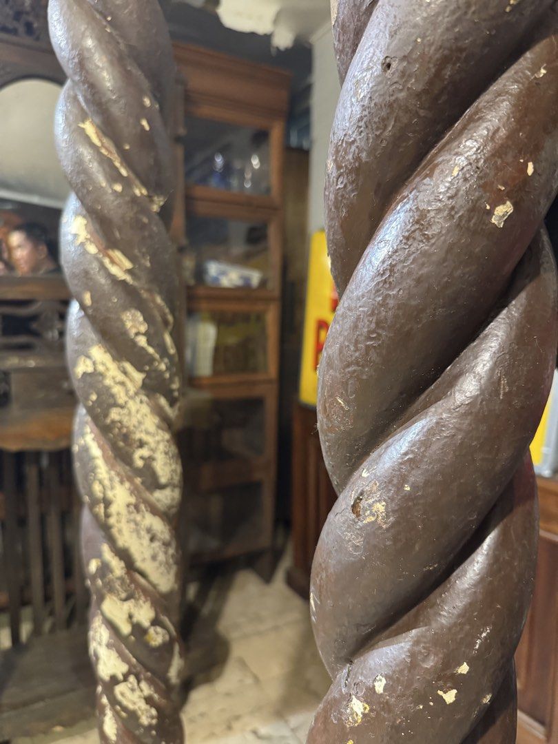 Antique Narra Poste Pilipit Spiral (Category: Vintage Collectibles) located in Manila. Submitted by sinaunang_gamit (Listing ID 1466808862, Image 3). Description: Antique Narra Poste Pilipit Spiral Take 4 pcs for 8k only .