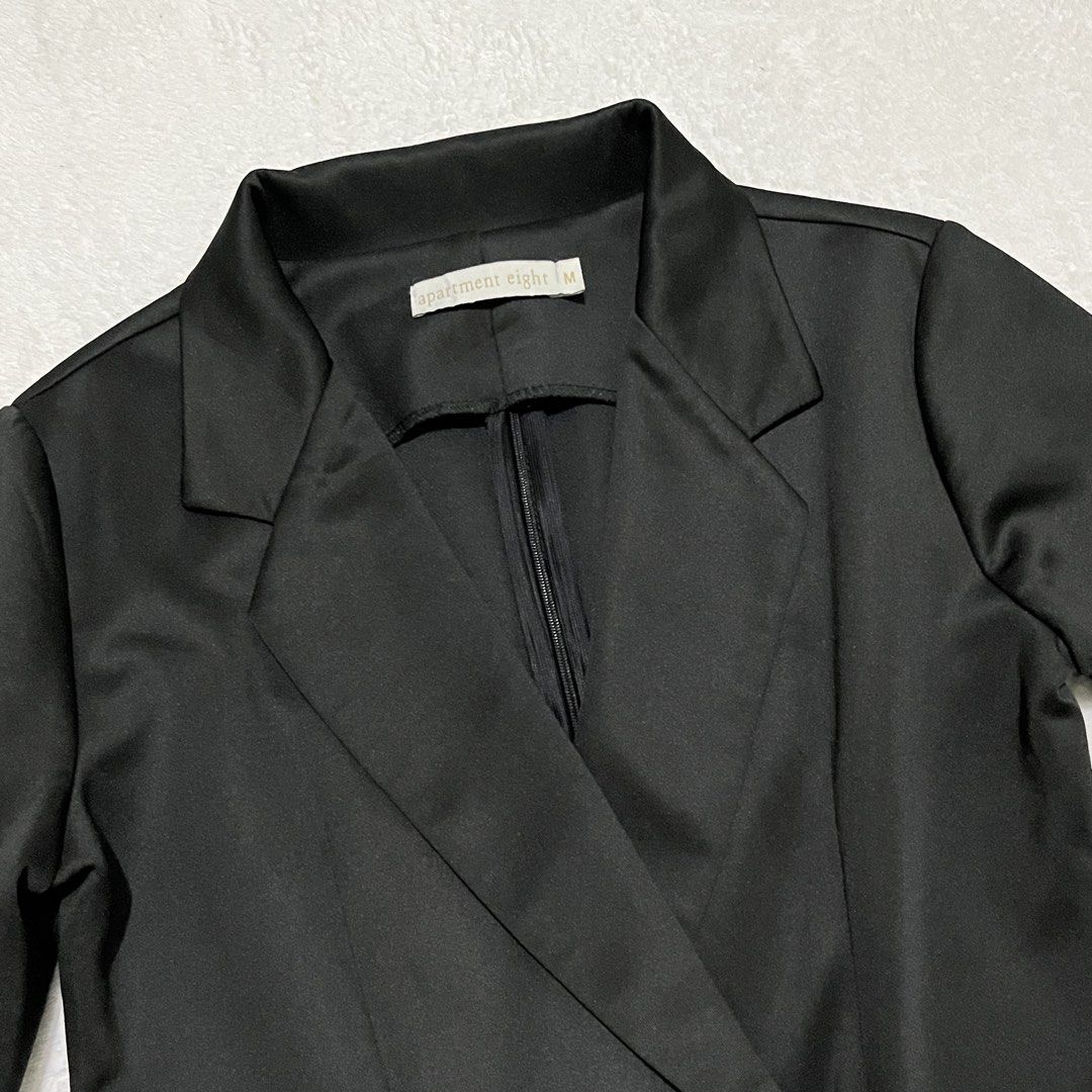 Apartment Eight Black Blazer Romper Size M (Category: Rompers) located in Binan City. Submitted by veniceao (Listing ID 1466952849, Image 2). Description: PLEASE READ ❤️ Loc: Manila/Laguna (open for checkout for cheaper sf—starts at ₱20) For sure buyer: 1. Make an offer. 2. Send your details for confirmation 3. Pay until 3pm the next day I confirm the order. Details: - Fits size small-med - Brand/Model: Apartment Eight Black Blazer Romper - Size: