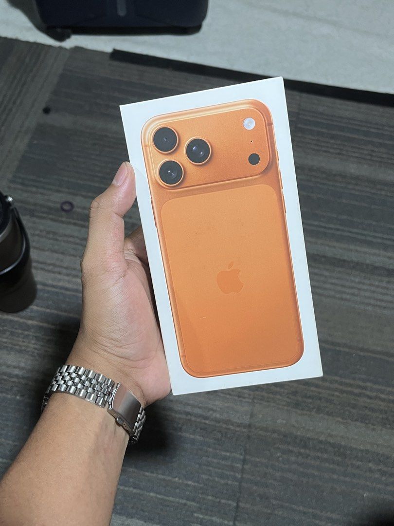 Apple iPhone 17 Pro Max Cosmic Orange (Category: iPhone 17 Series) located in Manila. Submitted by yurimahboy (Listing ID 1466777689, Image 1). Description: iPhone 17 Pro Max Cosmic Orange or trade to lower with add cash • No Sim Restriction / Open Line • 95 Battery Health / 301 CC • 256 GigaBytes • 26.6 IOS Version • NTC Approved • Variant X/A • True Tone working • Camera working • Face ID working • All Buttons are working • Ended Warranty this 