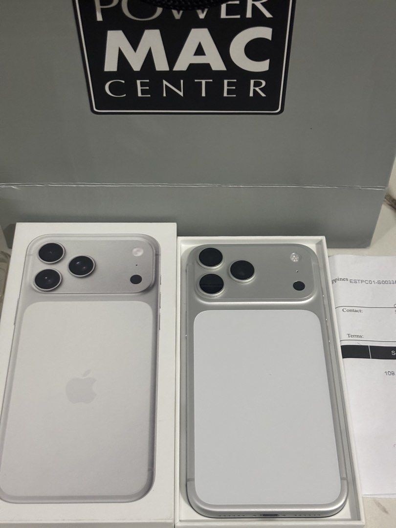 Apple iPhone 17 Promax 512 (Category: iPhone 17 Series) located in Quezon City. Submitted by khuuun (Listing ID 1466776789, Image 2). Description: iPhone 17 Promax 512GB | Silver NTC Approved No Sim Restriction Almost a year -Warranty till Oct 16 2026 Good as new No dent | No Scratch 93% Battery Complete standard Package W/ Receipt and case.