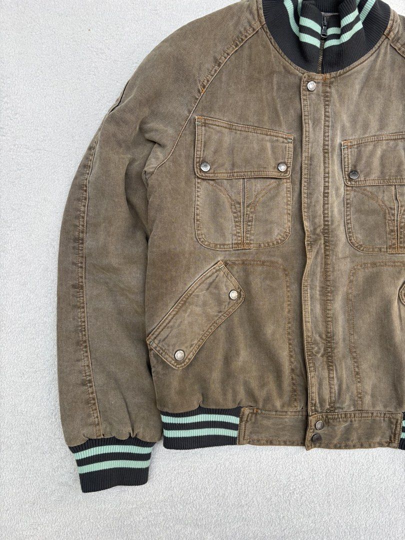 Archive 2000s Dolce and Gabbana Cargo Corduroy Jacket (Category: Coats, Jackets and Outerwear) located in Baguio. Submitted by thecollector2600 (Listing ID 1466782425, Image 2). Description: Archive 2000s Dolce and Gabbana Cargo Corduroy Jacket Large on tag Made in Italy Excellent condition The tag print is coming off Pit to pit- 21.5” Length-25”.