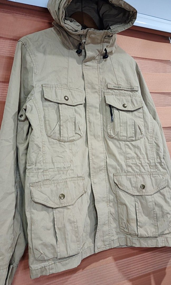 Armani Exchange Utility Field Jacket (Category: Coats, Jackets and Outerwear) located in Cabuyao City. Submitted by dthrifts (Listing ID 1466933755, Image 2). Description: 22 W 27.5 L Authentic Excellent Condition.