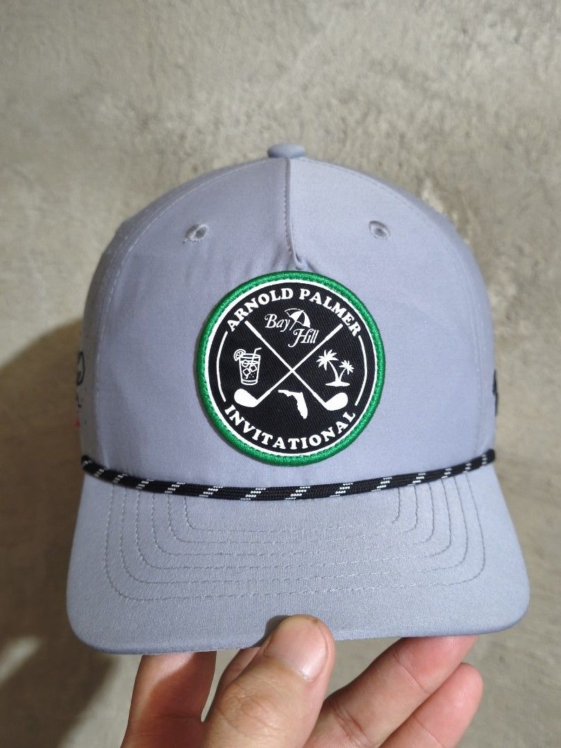 ARNOLD PALMER INVITATIONAL GOLF HAT (Category: Golf) located in Muntinlupa City. Submitted by themakhatter (Listing ID 1466969762, Image 1). Description: 950 +SF BRAND NEW ARNOLD PALMER INVITATIONAL GOLF HAT BY ZEPHYR HATS ONE SIZE FITS ALL SNAPBACK ADJUSTMENT DRI-FIT/LIGHTWEIGHT/BREATHABLE MATERIAL ON HAND ITEM READY TO SHIP.