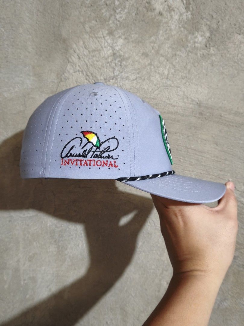 ARNOLD PALMER INVITATIONAL GOLF HAT (Category: Golf) located in Muntinlupa City. Submitted by themakhatter (Listing ID 1466969762, Image 3). Description: 950 +SF BRAND NEW ARNOLD PALMER INVITATIONAL GOLF HAT BY ZEPHYR HATS ONE SIZE FITS ALL SNAPBACK ADJUSTMENT DRI-FIT/LIGHTWEIGHT/BREATHABLE MATERIAL ON HAND ITEM READY TO SHIP.