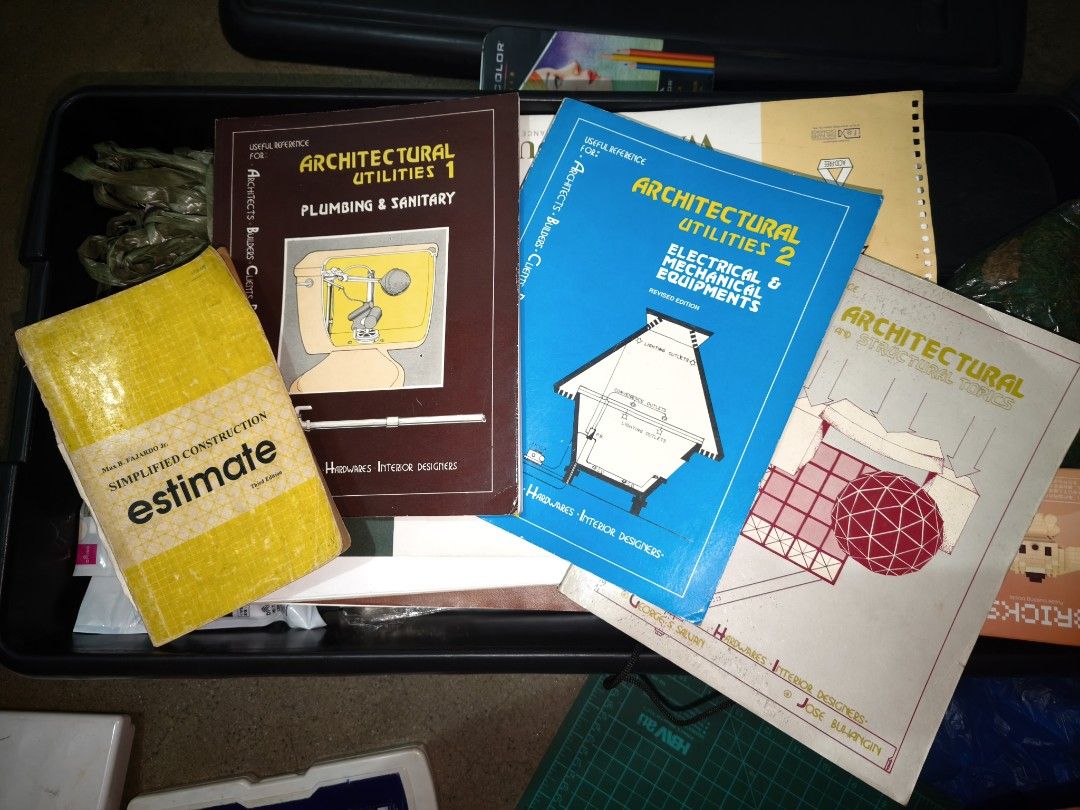 Assorted Architecture Books Set (Category: Textbooks) located in Manila. Submitted by letthingsgo_ (Listing ID 1466789488, Image 1). Description: .