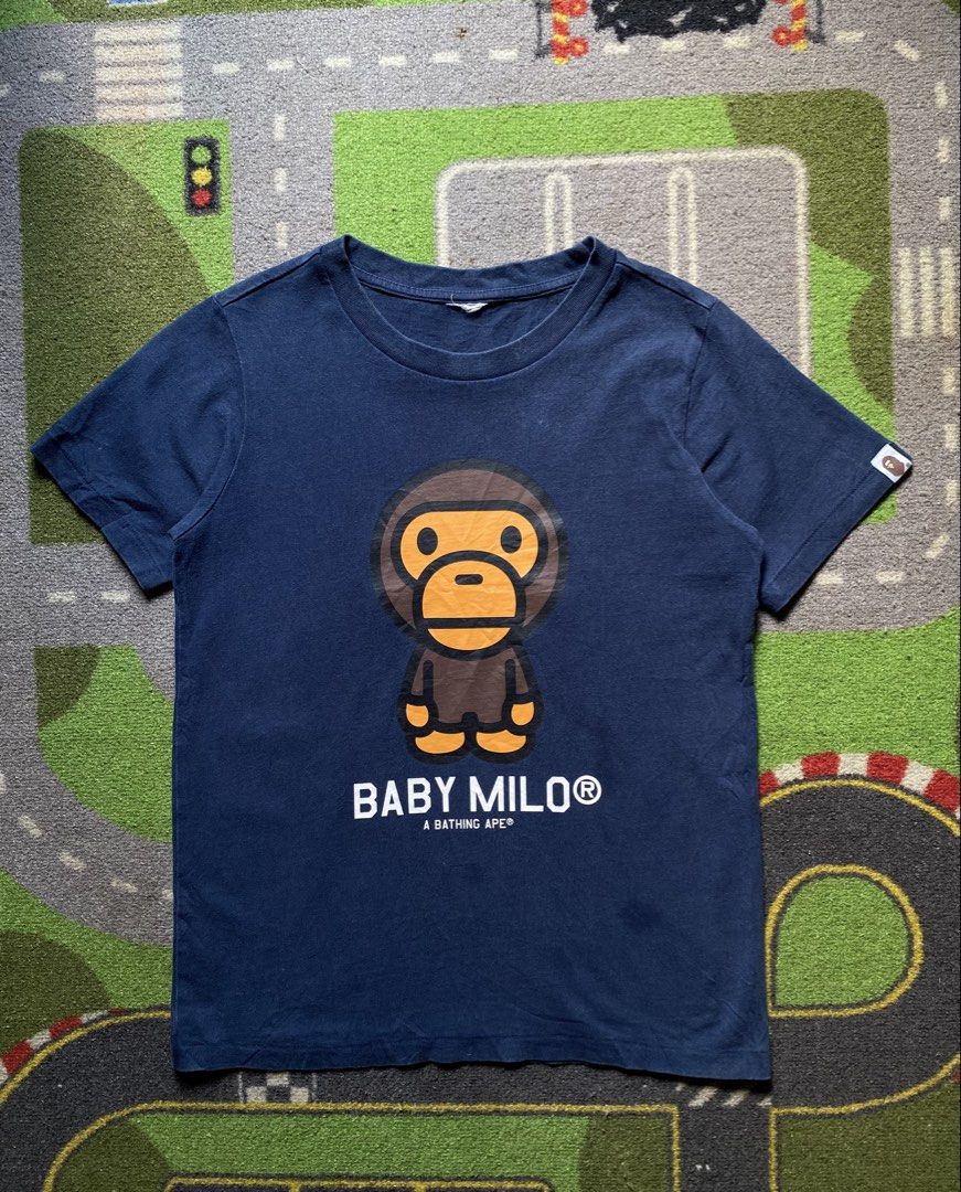 Bape Baby Milo (Category: Tshirts & Polo Shirts ) located in Quezon City. Submitted by notorious_dept (Listing ID 1466788847, Image 1). Description: Bape Baby Milo - width 18 - length 24 Good Condition Colorrate 9/10 Issue Missing Tag.