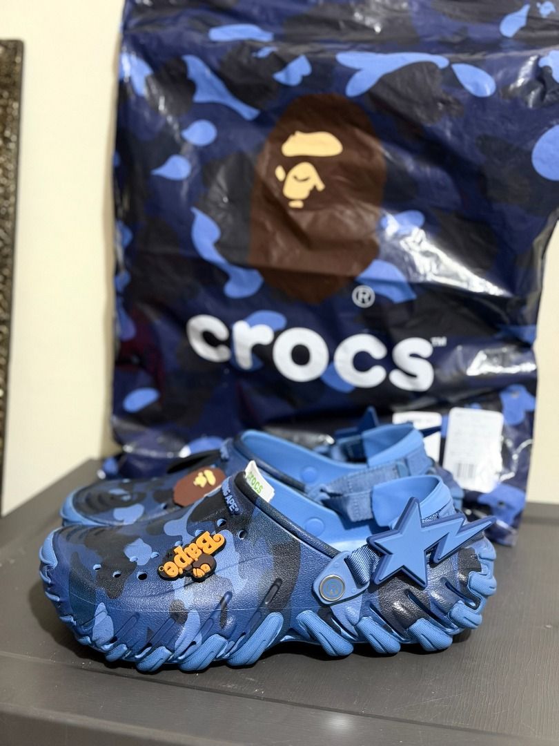 BAPE x Crocs Echo RO Clog (Category: Sneakers) located in Baguio. Submitted by snkr.essence (Listing ID 1466909151, Image 1). Description: BAPE x Crocs Echo RO Clog Size: 8 US 26 CM Condition: New Inclusions: Complete Price: ₱10,500 Check us out on: IG: snkr.essence Carousell: snkr.essence 🚚 📦Shipping Thru J&T (₱200 SF).