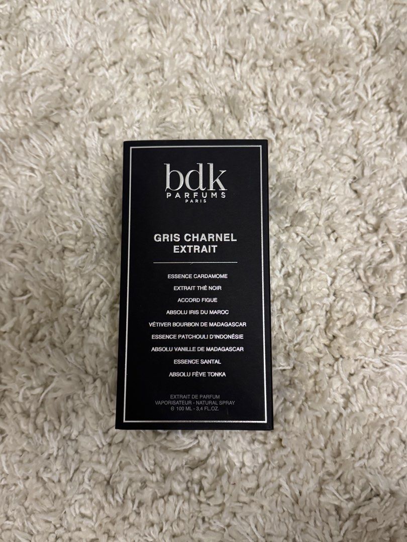 BDK Parfums Gris Charnel Extrait 100ml (Category: Fragrance & Deodorants) located in San Nicolas. Submitted by ihascat (Listing ID 1466877614, Image 2). Description: - BDK Parfums Gris Charnel Extrait 100 ml - Open box. Missing 2 sprays only. I meant to get the EDP version. 😭 - 100% authentic luxury niche fragrance.