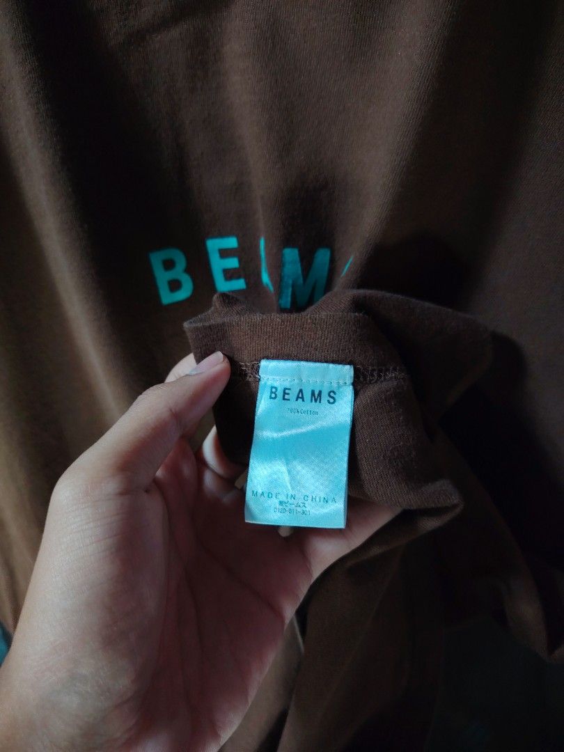 BEAMS Brown Tee (Category: Tshirts & Polo Shirts ) located in General Santos City (Dadiangas). Submitted by rafaelmir09800 (Listing ID 1466957775, Image 3). Description: BEAMS - Size Large on tag - Dimensions 21x26 - Color Rate 9.8/10 - Excellent - As New Condition - No issue -🏷599+SF Location: General Santos City, 9500..