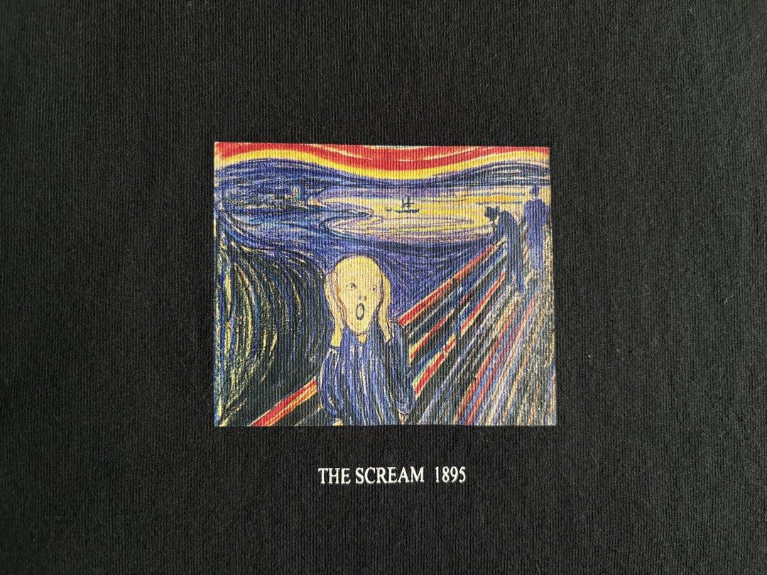 BEASTER EDVARD MUNCH’S “ THE SCREAM 1895” GRAPHIC TEE (Category: Tshirts & Polo Shirts ) located in Baras. Submitted by jnc__apparel (Listing ID 1466899941, Image 3). Description: 🏷️ BEASTER EDVARD MUNCH’S “ THE SCREAM 1895” GRAPHIC TEE 📌 Dimes: 28.5L x 20W 📌 Size: M on tag for men 📌 Condition: Like new 📌 Color rate: 10/10 📌 Issue: None ✅ Washed and ready to wear.