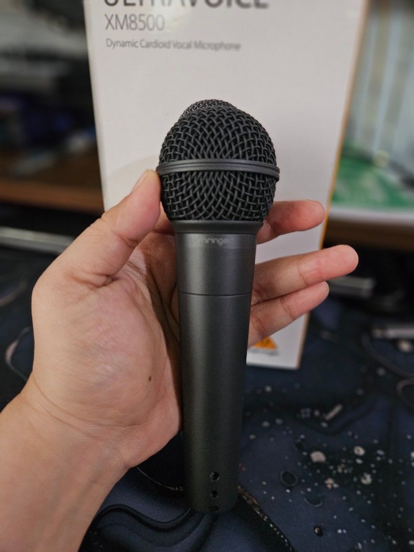 Behringer Ultravoice XM8500 Dynamic Cardioid Vocal Microphone (Category: Microphones) located in Manila. Submitted by sunyam18 (Listing ID 1466966025, Image 2). Description: - Model: Behringer Ultravoice XM8500 dynamic cardioid vocal microphone - Ideal for live vocals, speech, and home recording - Durable, solid metal construction built to last - Standard XLR connection - Includes original box and protective hard case - Tested and working properl