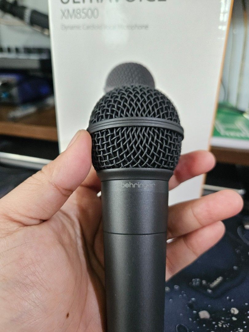 Behringer Ultravoice XM8500 Dynamic Cardioid Vocal Microphone (Category: Microphones) located in Manila. Submitted by sunyam18 (Listing ID 1466966025, Image 3). Description: - Model: Behringer Ultravoice XM8500 dynamic cardioid vocal microphone - Ideal for live vocals, speech, and home recording - Durable, solid metal construction built to last - Standard XLR connection - Includes original box and protective hard case - Tested and working properl