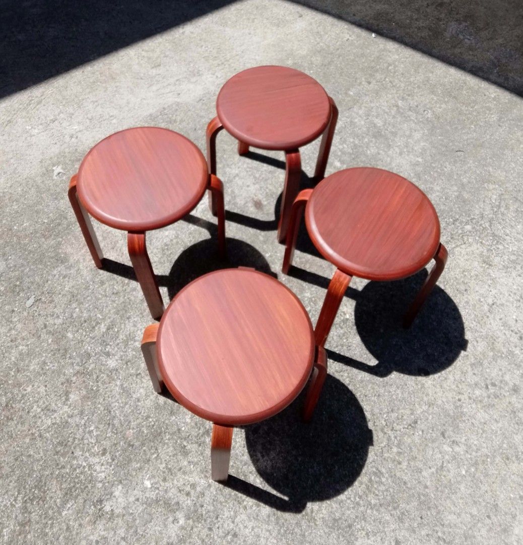Bentwood stackable stool (Category: Chairs) located in Mabalacat. Submitted by thenewcraf32843 (Listing ID 1466821557, Image 2). Description: Bentwood stackable stool In great condition. 12pcs available, made in Japan. Dimensions: Diameter 13 x Height 17.5 inches Price: 1.5k each We do shipping via lalamove / victory liner drop & go. Dm to inquire.