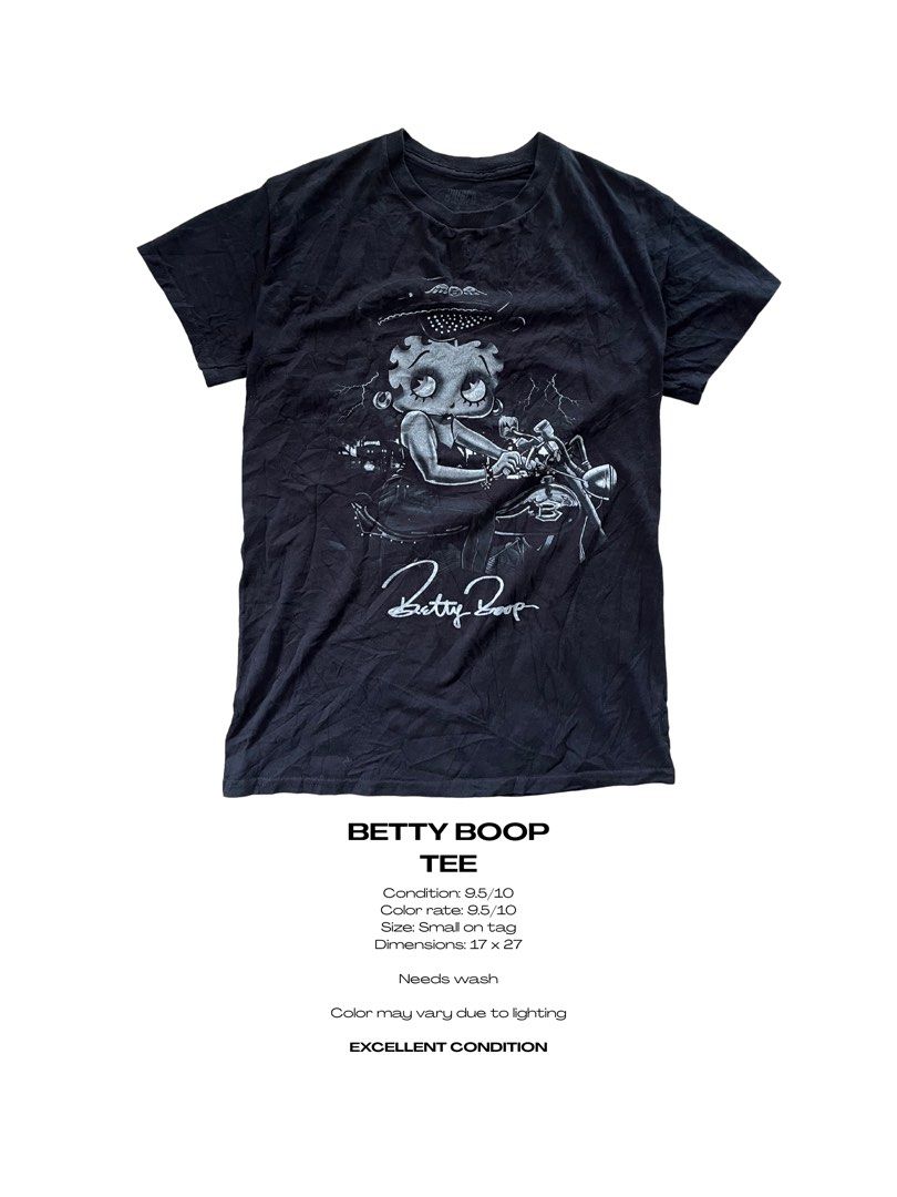 BETTY BOOP TEE (Category: Shirts) located in Magarao. Submitted by chalkzone20 (Listing ID 1466823081, Image 1). Description: Size Small on tag Brisco Brand tag Excellent. Condition .