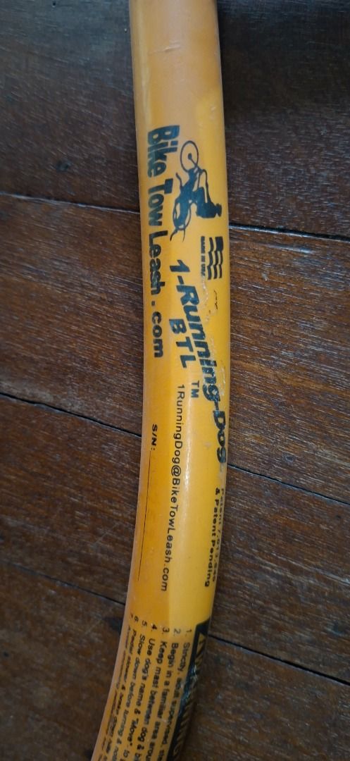 Bike Tow Leash (Category: Homes & Other Pet Accessories) located in Caloocan City. Submitted by goody-goodies (Listing ID 1466796669, Image 2). Description: Bike Tow Leash (BTL) is a specialized, patented safety attachment that connects a dog to a bicycle. Invented by Mike Leon, it lets you safely walk or exercise your dog alongside a bike while keeping both hands on the handlebars. Unlike traditional dog bike attachments that mount near the cent