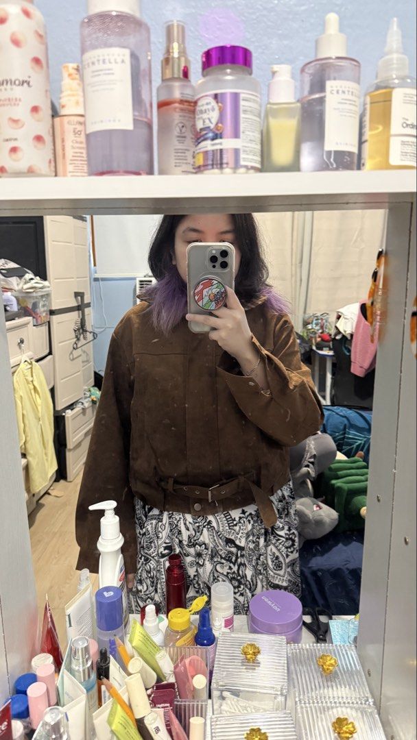 BKK Suede Jacket with Gingham inner (Category: Coats, Jackets and Outerwear) located in Quezon City. Submitted by dinesaur (Listing ID 1466875769, Image 3). Description: .