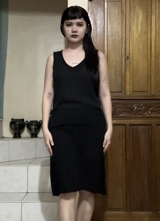 black dress| s-m (Category: Dresses) located in Quezon City. Submitted by w4rdrobeph (Listing ID 1466146225, Image 1). Description: ૮꒰ ˶• ༝ •˶꒱ა when worn reference video on my ig: w4rdrobeph I’m 5’4 & s-m ♡ Gothic & vampy curated thrift Washed • No issue ‎✧༺♥༻✧ ‎ ‎no cod ‎mop: gcash,maya & bank transfer visit my ig: w4rdrobeph .