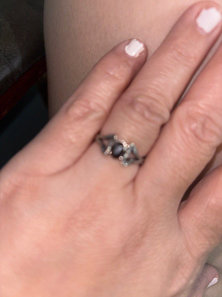 Black stone stud ring size 8 (Category: Rings) located in Manila. Submitted by vintageaccessories (Listing ID 1466880944, Image 2). Description: .
