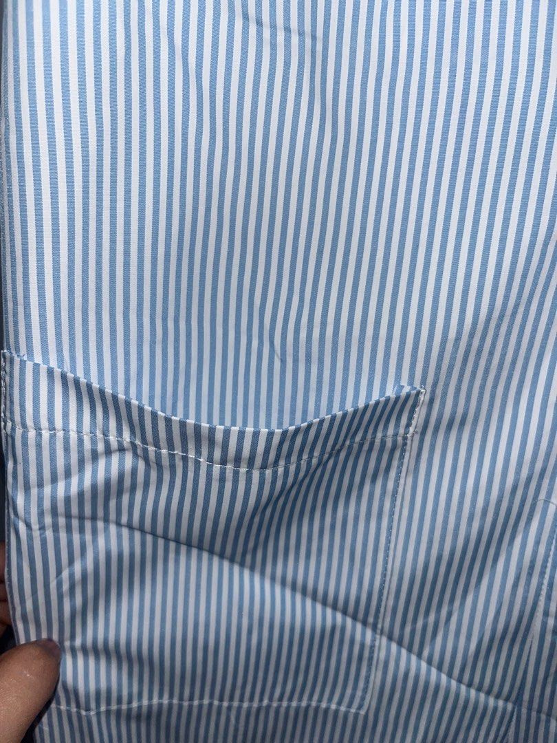 Blue and White Striped Spaghetti Strap Jumpsuit with Pockets (Category: Jumpsuits) located in Mandaluyong City. Submitted by yujee (Listing ID 1466798135, Image 2). Description: - stripes jumpsuit with 2 pockets - never been used - MOP: GCASH - lalamove around METRO MANILA.