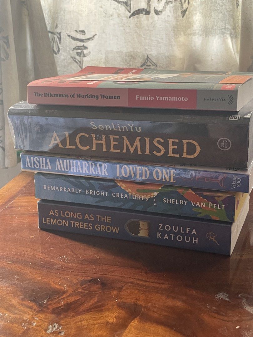 books for sale (Category: Storybooks) located in Tayug. Submitted by solaceee (Listing ID 1466833731, Image 1). Description: Alchemised BN - 1500 Remarkably Bright Creatures LN - 500 As Long as the Lemon Trees Grow - 500 Loved One BN - 800 The Dilemmas of Working Women BN - 650 .