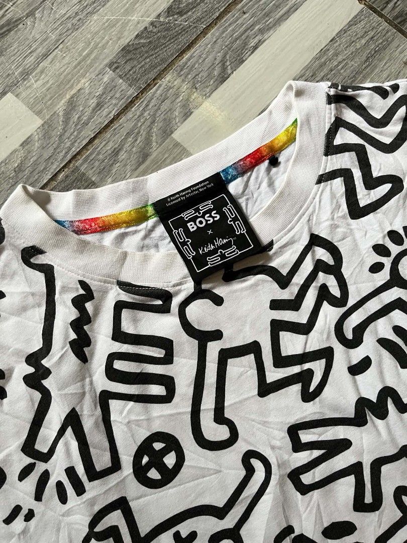 BOSS × Keith Haring (Category: Tshirts & Polo Shirts ) located in Manila. Submitted by plong7 (Listing ID 1466787067, Image 2). Description: FOR SALE‼️ BOSS × Keith Haring Dimes: W-23 L-26 No issue PM LOCATION: DAVAO DDO.