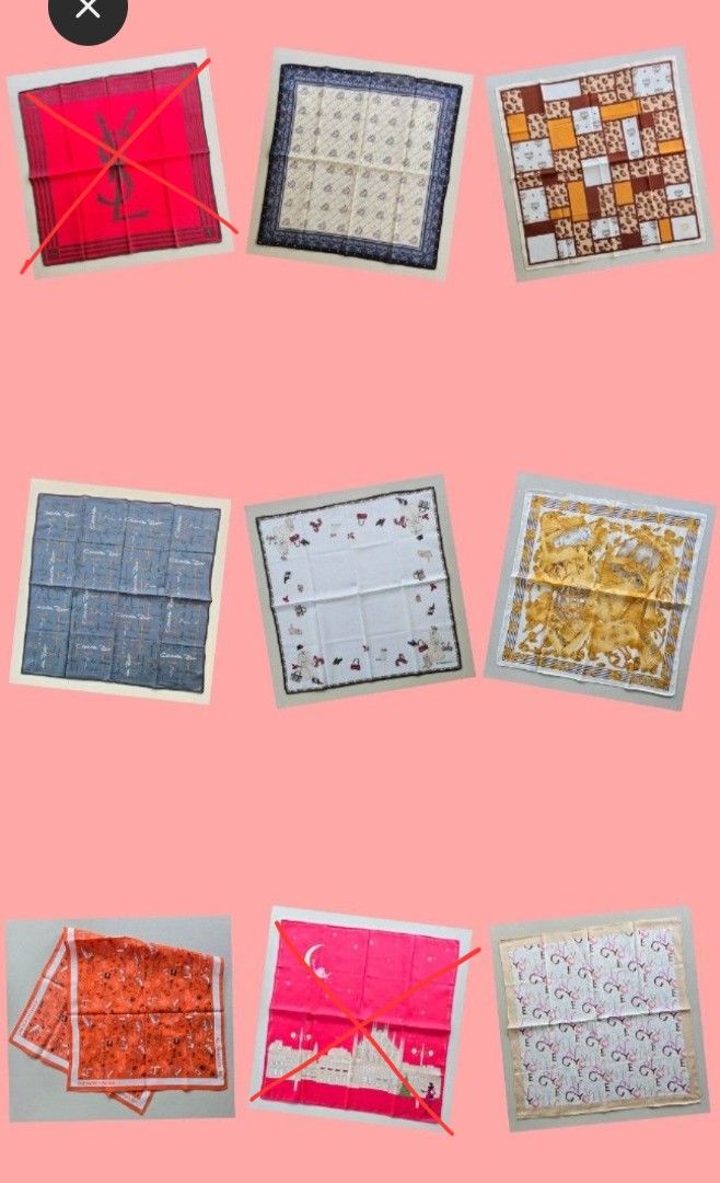 BRANDED HANDKERCHIEF ON SALE (Category: Scarves) located in Iriga City. Submitted by thelinenarray (Listing ID 1459522722, Image 1). Description: All in excellent condition, no flaws All cotton P190 each (NO LOWBALLERS).